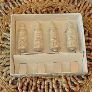 Home Studio Shoreline Collection Ceramic Lighthouse Set Of‎ 4 Spreaders New